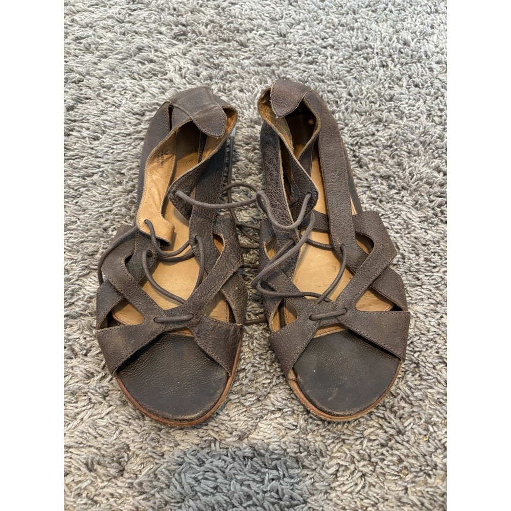 Anthropologie LUCKY PENNY BrownLeather Sandals Size‎ Sz 8B